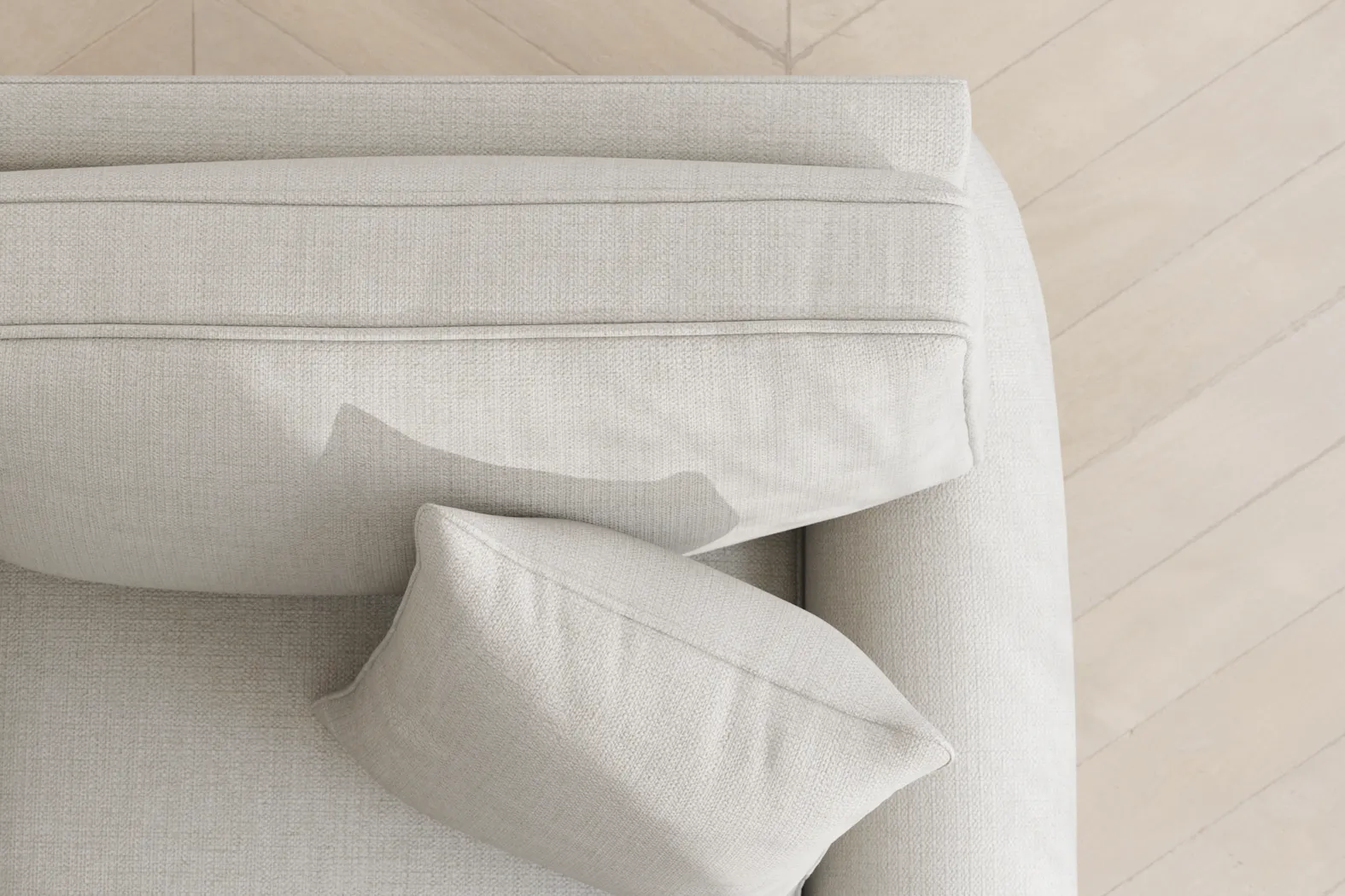 Bellingham Off-White Textured Gel Foam Sleeper Loveseat - Image 8