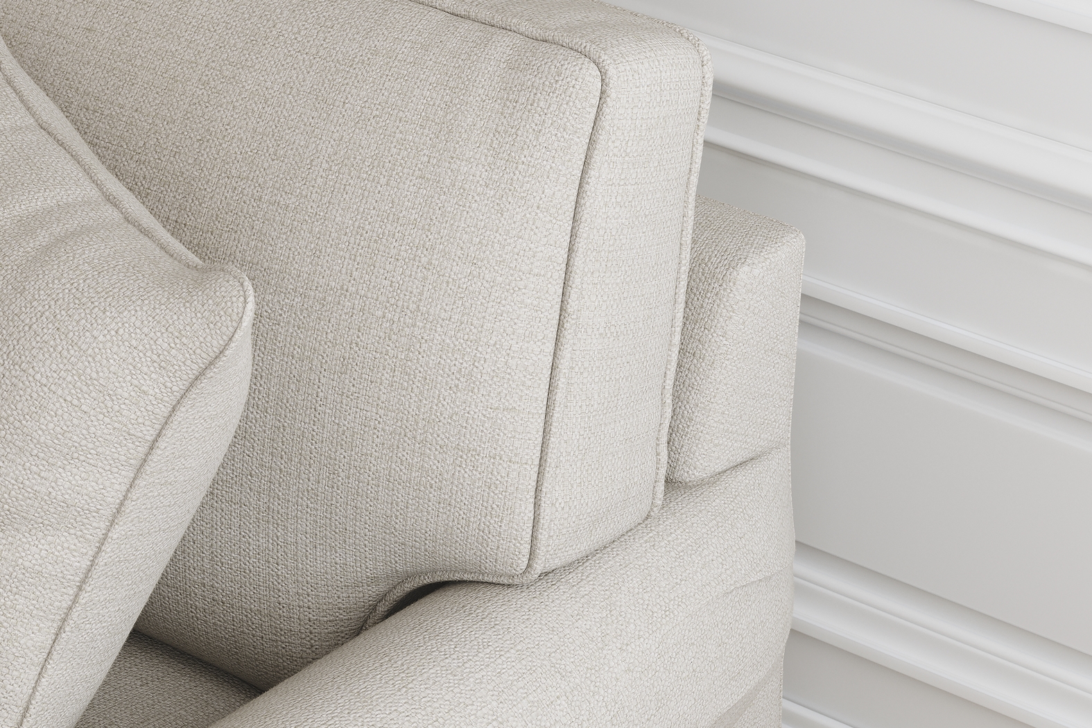 Bellingham Off-White Textured 7 Pc Living Room with Gel Foam Sleeper Sofa - Thumbnail - Image 4