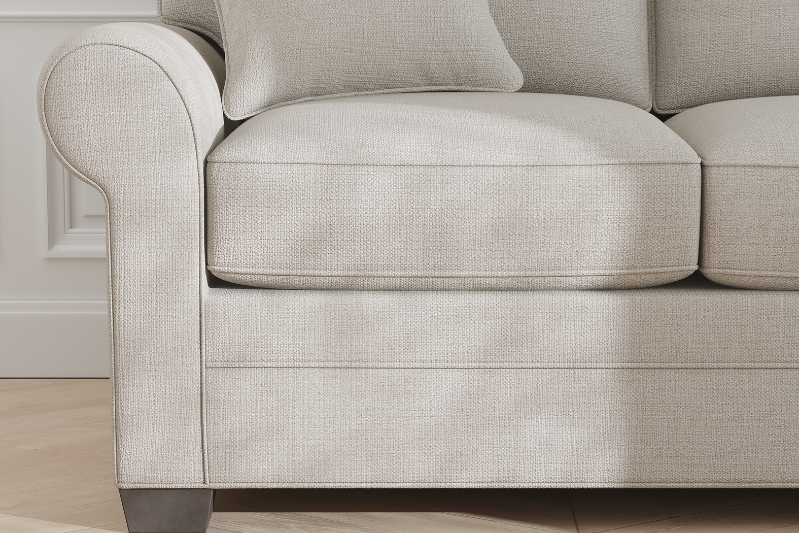 Bellingham Off-White Textured 7 Pc Living Room with Gel Foam Sleeper Sofa - Thumbnail - Image 6