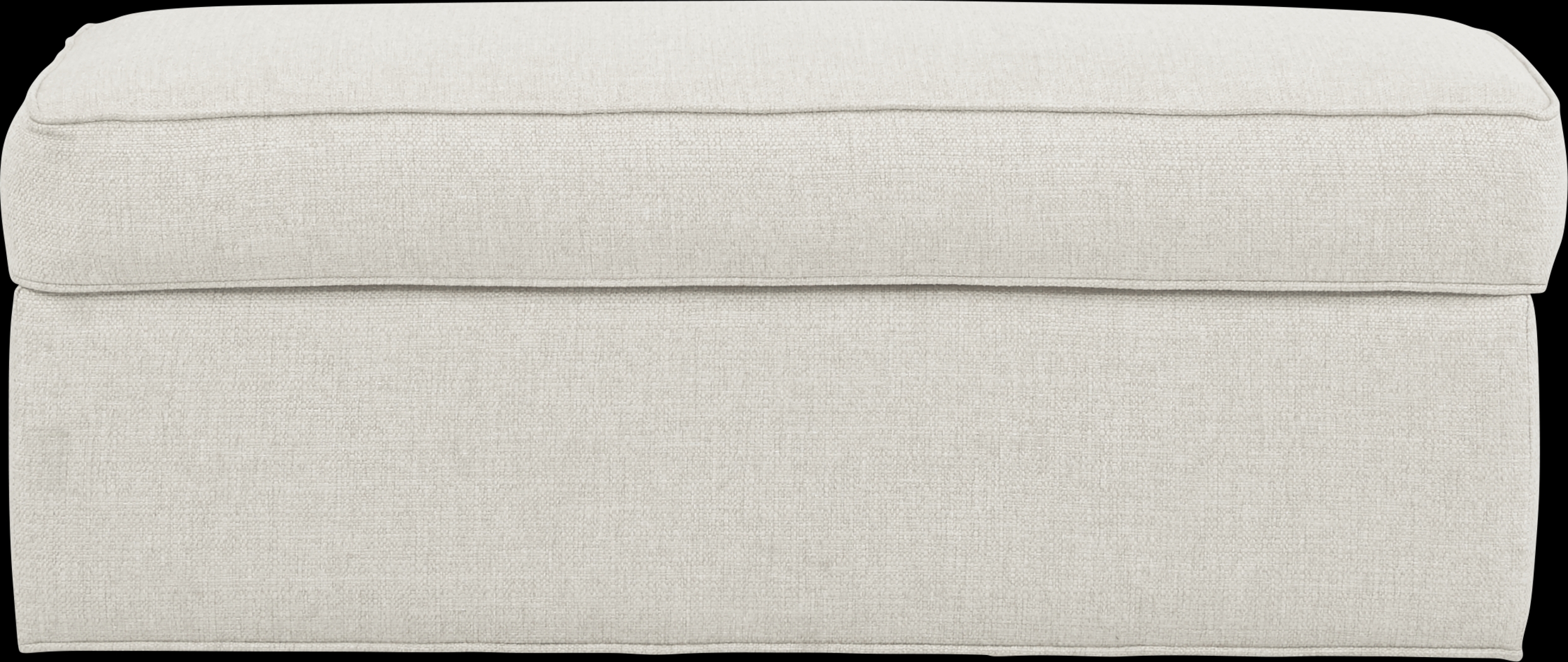 Cindy Crawford Home Bellingham Off-White Textured Ottoman - Thumbnail - Image 2