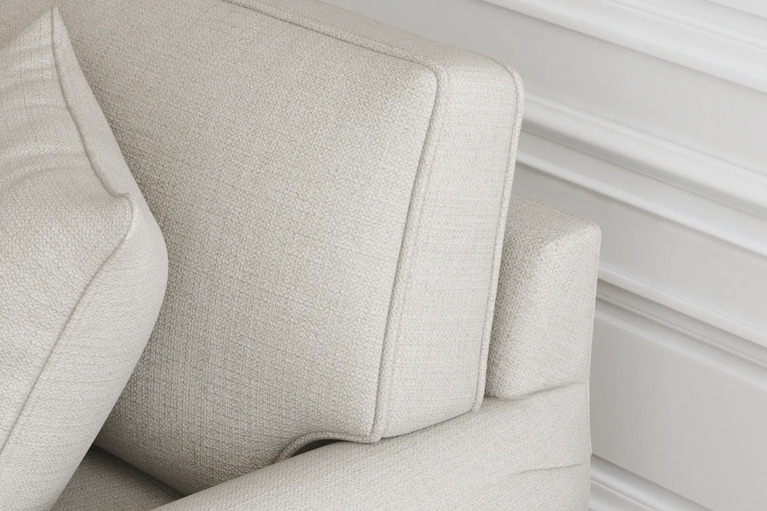 Bellingham Off-White Textured Sleeper Chair - Image 7