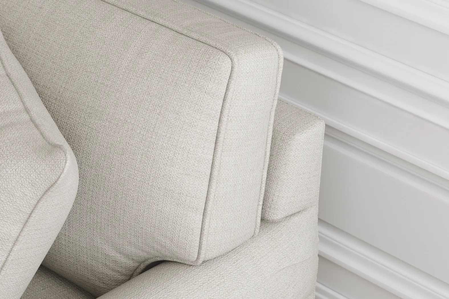 Bellingham Off-White Textured Sleeper Loveseat - Image 6