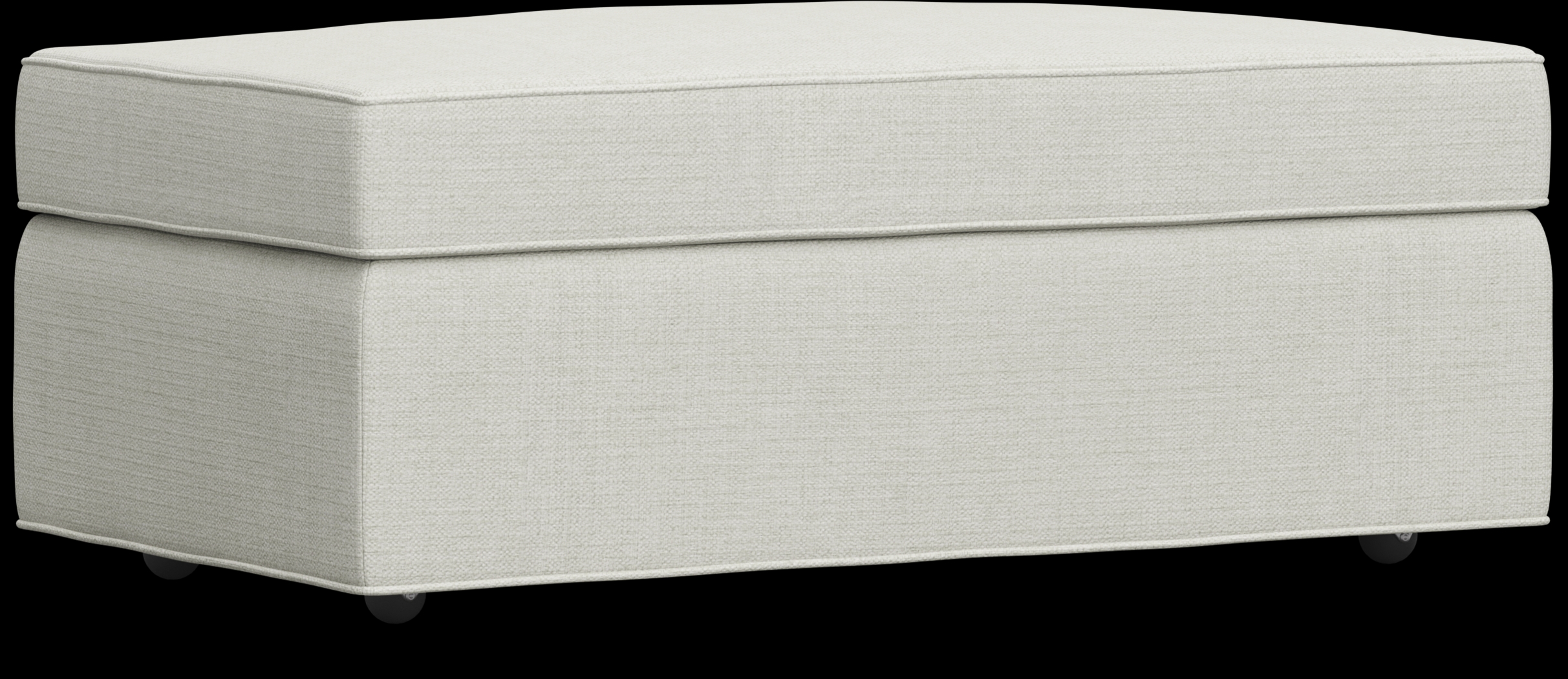 Bellingham Off-White Textured Storage Ottoman - Thumbnail - Image 3