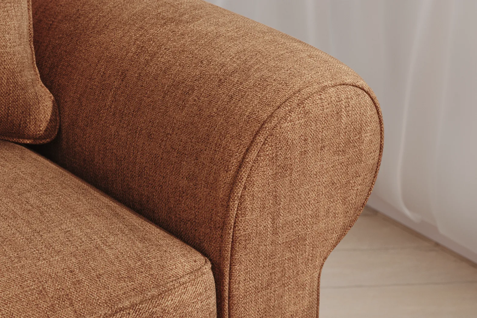 Bellingham Russet Textured Chenille Gel Foam Sleeper Chair - Image 8