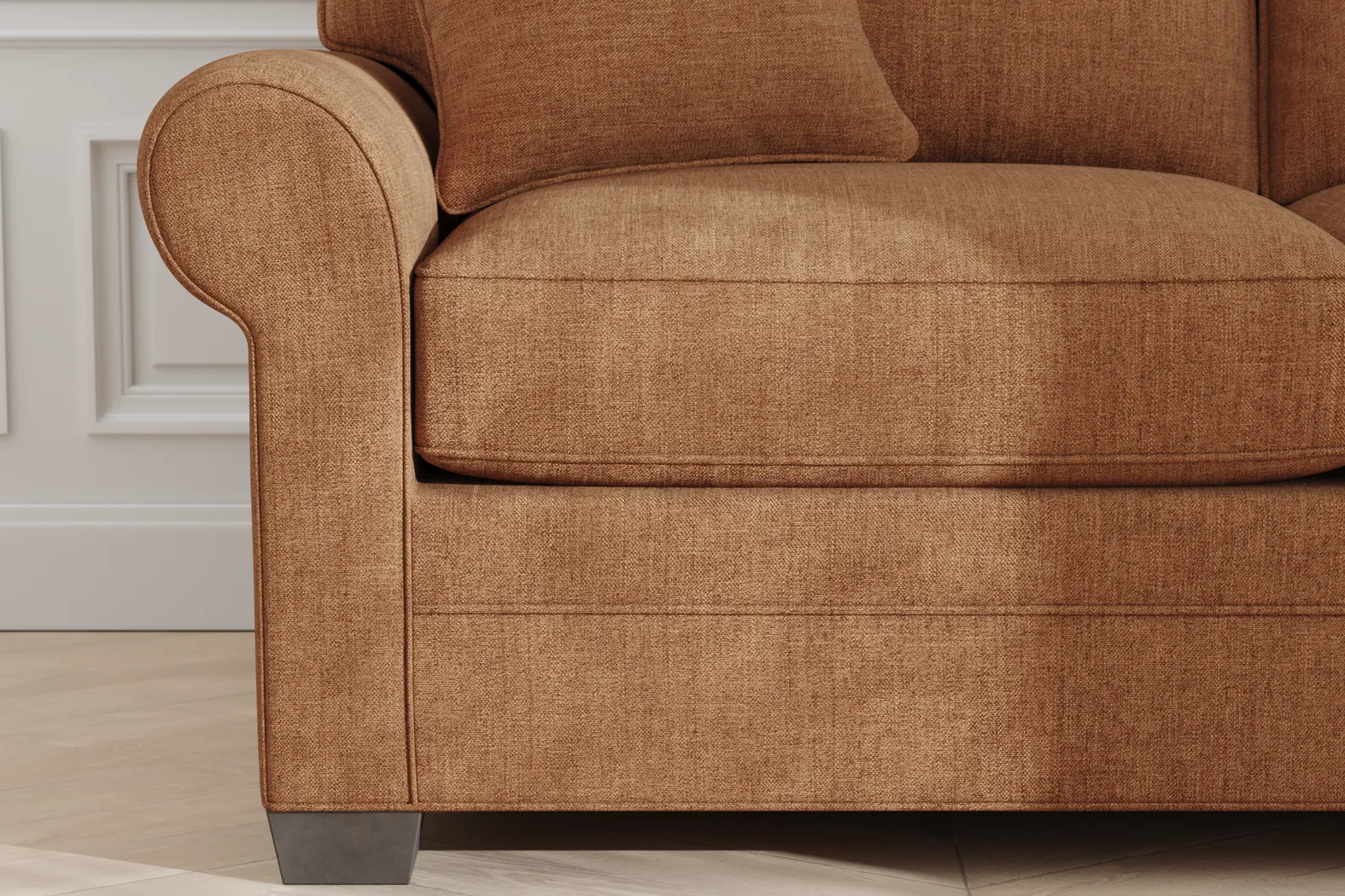 Bellingham Russet TexturedChenille Gel Foam Sleeper Loveseat - Image 10