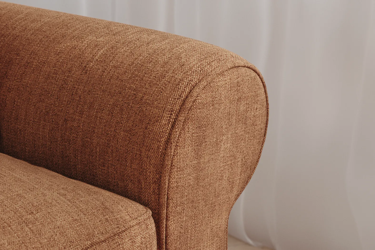 Bellingham Russet TexturedChenille Gel Foam Sleeper Loveseat - Image 6