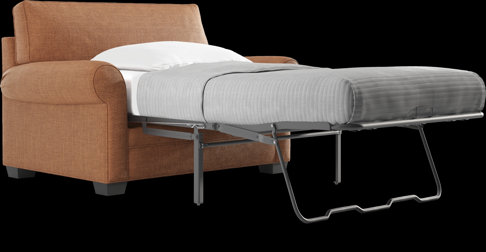 Bellingham Russet Textured Chenille Sleeper Chair - Thumbnail - Image 2