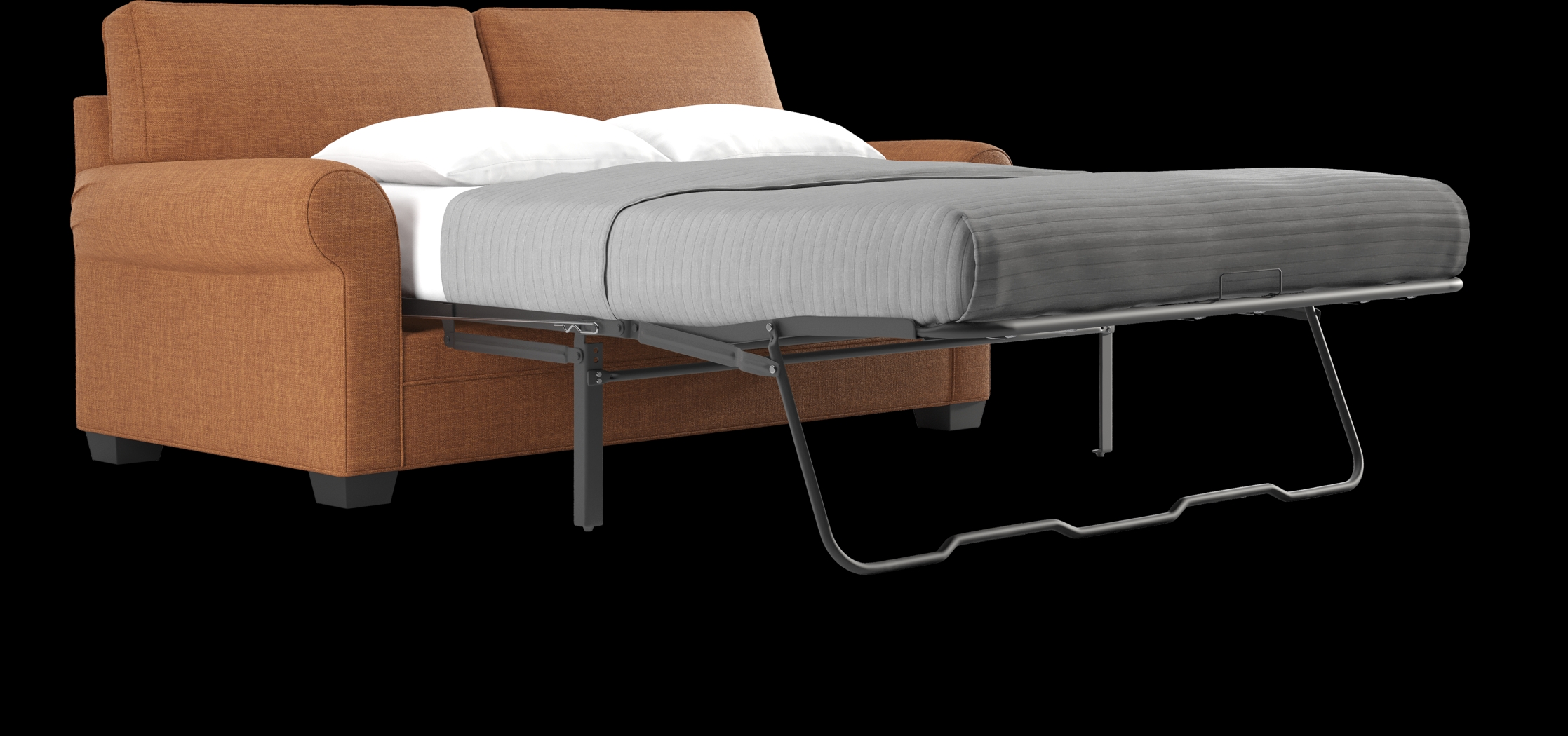 Bellingham Russet Textured Chenille Sleeper Loveseat - Thumbnail - Image 2