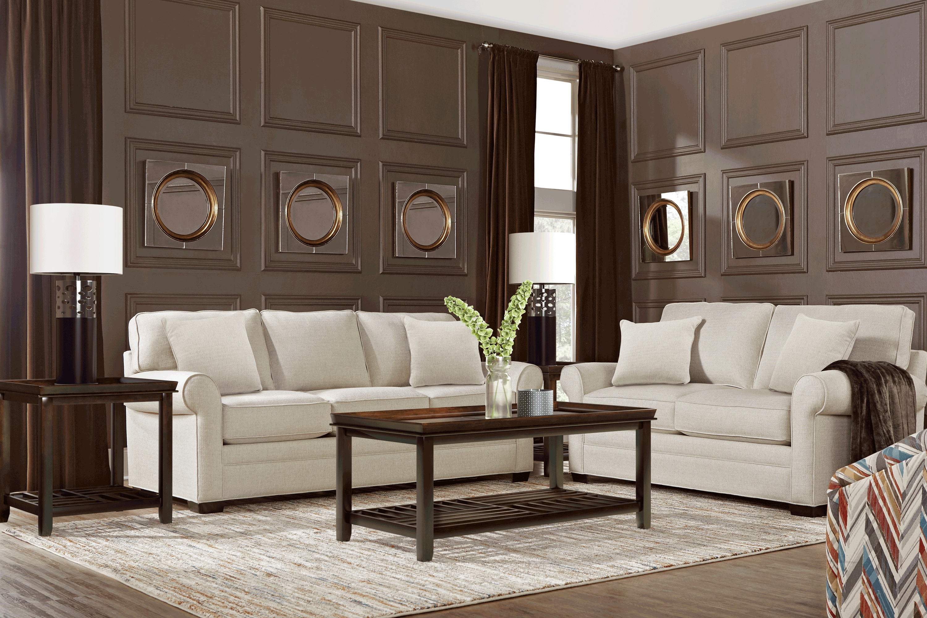 Cindy Crawford Home Bellingham Sand Textured 5 Pc Living Room - Thumbnail - Image 1