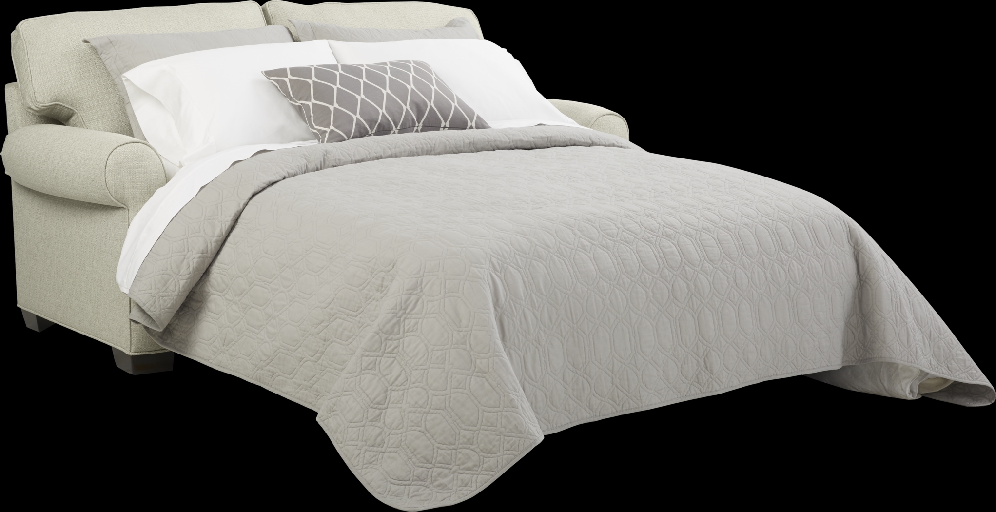 Bellingham Sand Textured Gel Foam Sleeper Loveseat - Thumbnail - Image 2