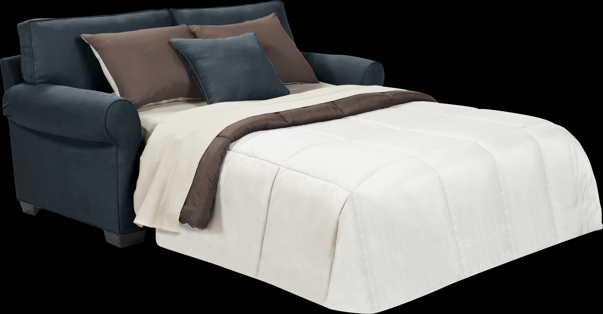 Bellingham Sapphire Microfiber Gel Foam Sleeper Loveseat - Thumbnail - Image 2