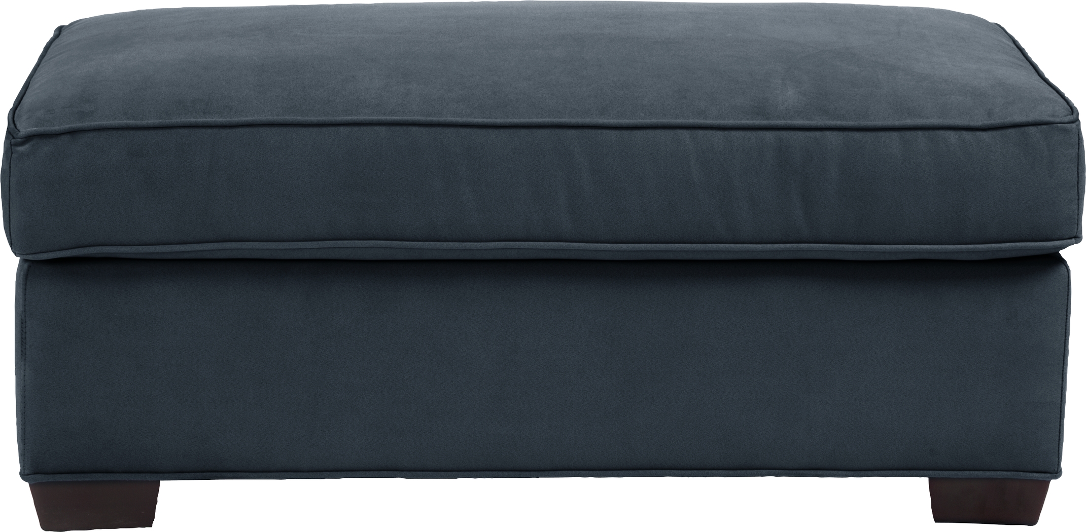 Cindy Crawford Home Bellingham Sapphire Microfiber Ottoman - Thumbnail - Image 1