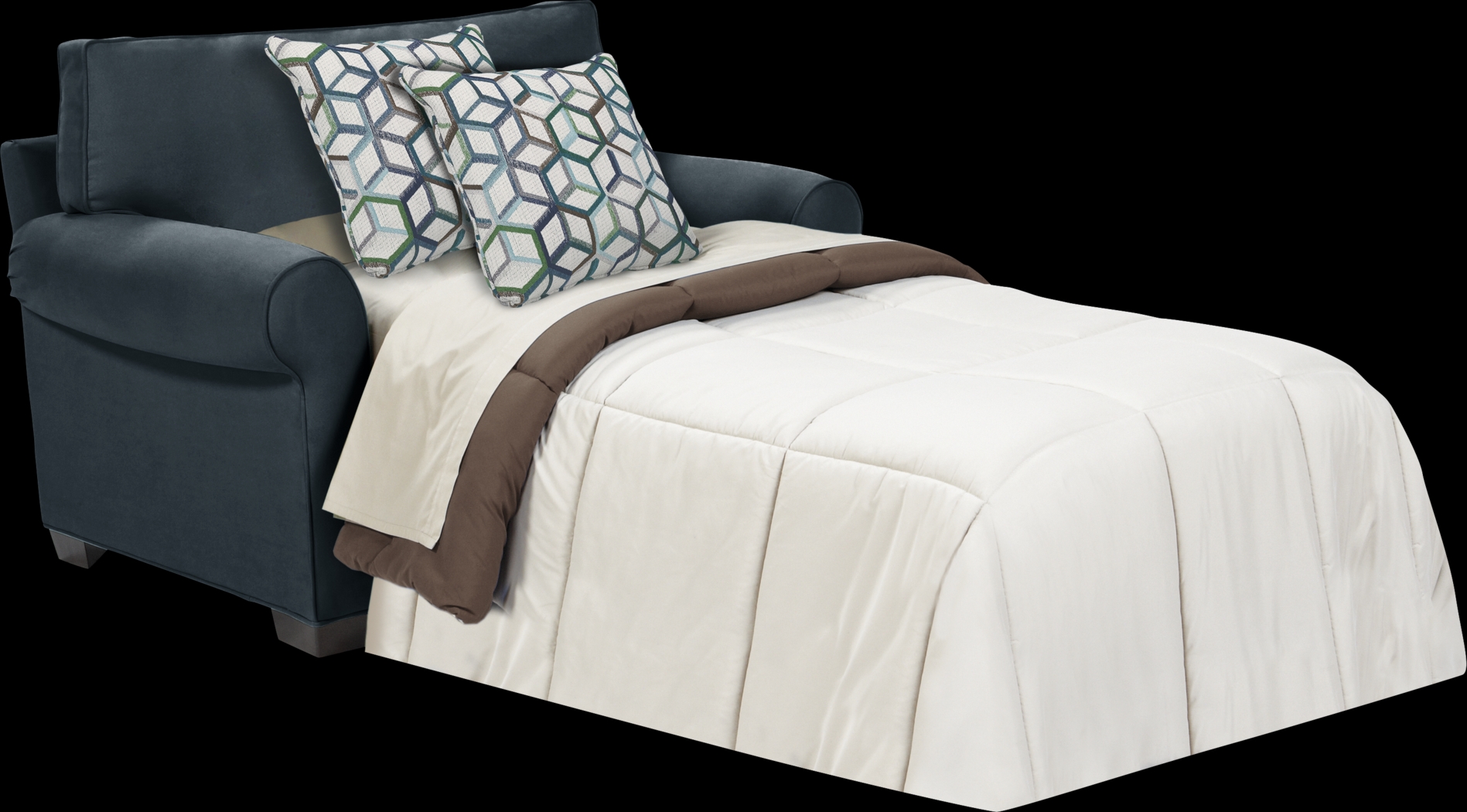 Bellingham Sapphire Microfiber Sleeper Chair - Thumbnail - Image 2