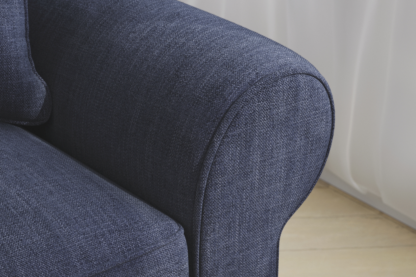 Bellingham Sapphire Textured Chenille 5 Pc Living Room - Thumbnail - Image 14