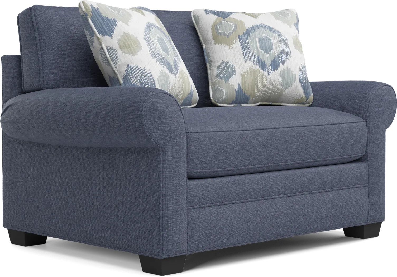 Bellingham Sapphire Textured Chenille Gel Foam Sleeper Chair - Thumbnail - Image 1