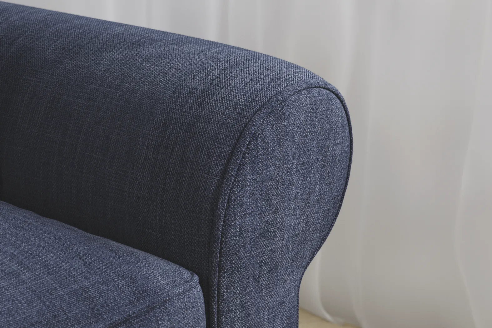 Bellingham Sapphire Textured Chenille Gel Foam Sleeper Loveseat - Image 7