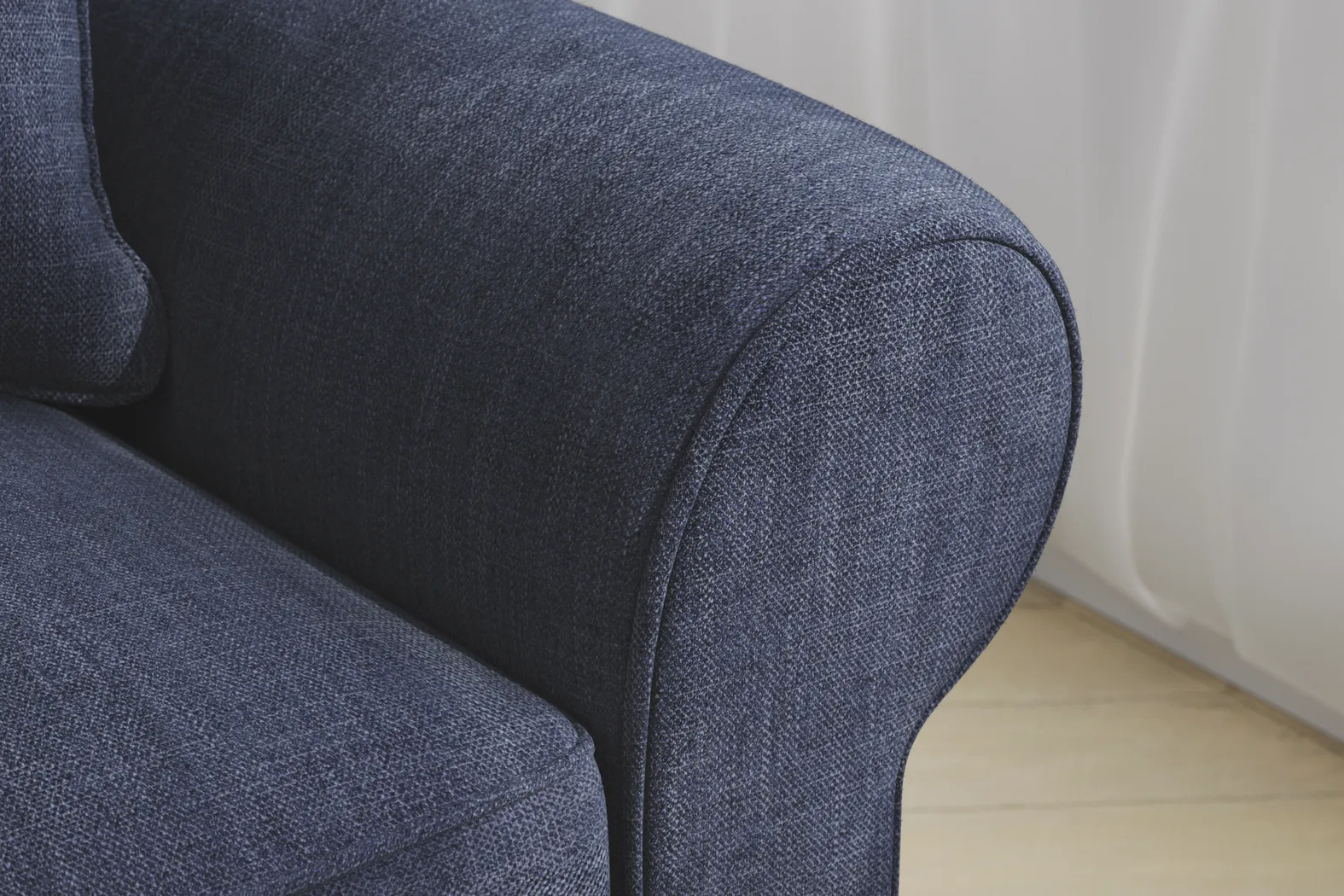 Bellingham Sapphire Textured Chenille Sleeper Chair - Image 8