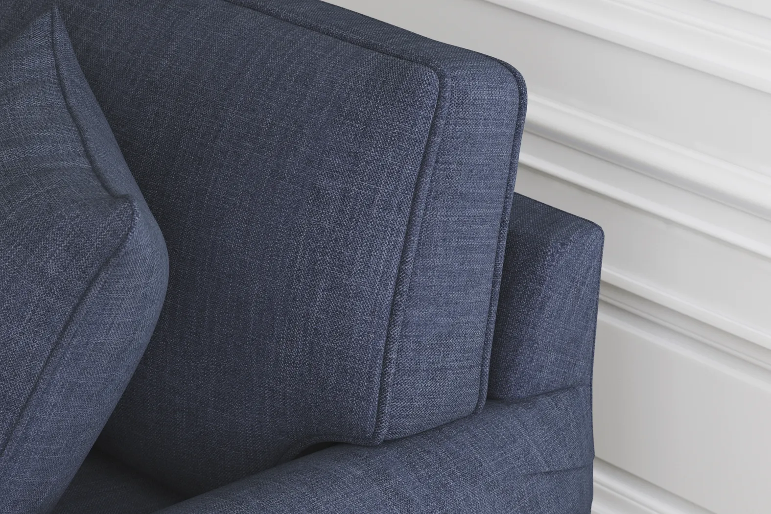 Bellingham Sapphire Textured Chenille Sleeper Chair - Image 9