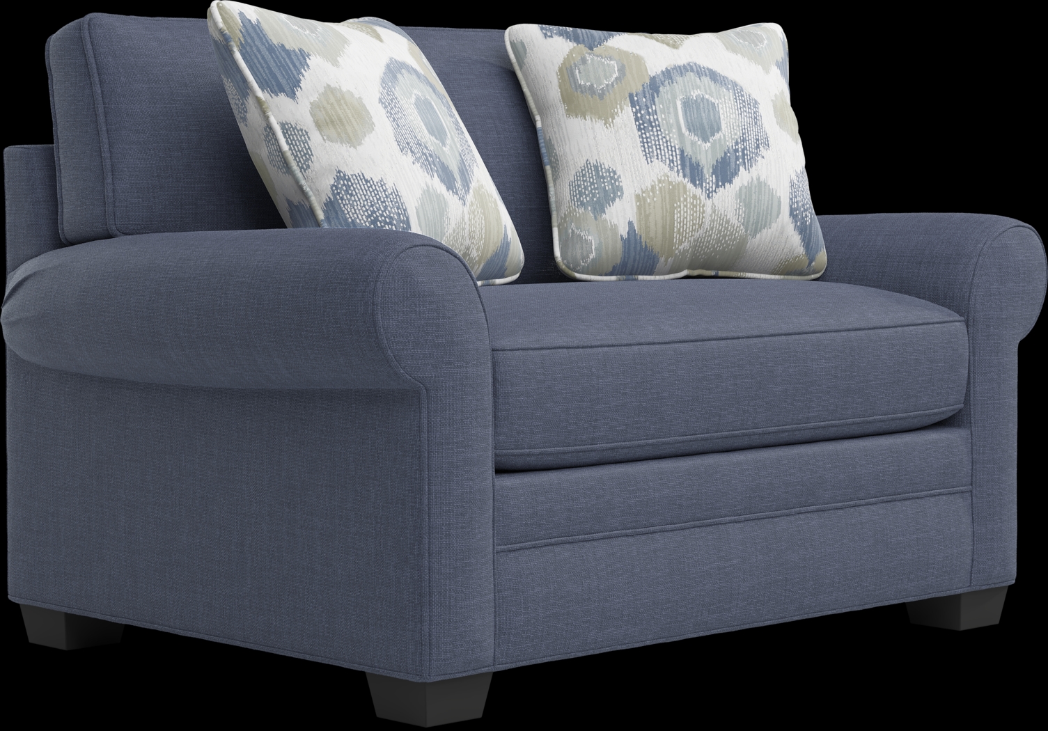 Bellingham Sapphire Textured Chenille Sleeper Chair - Thumbnail - Image 1