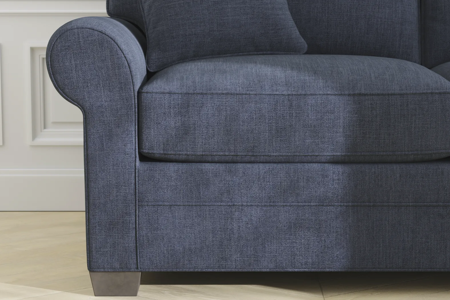 Bellingham Sapphire Textured Chenille Sleeper Loveseat - Image 11