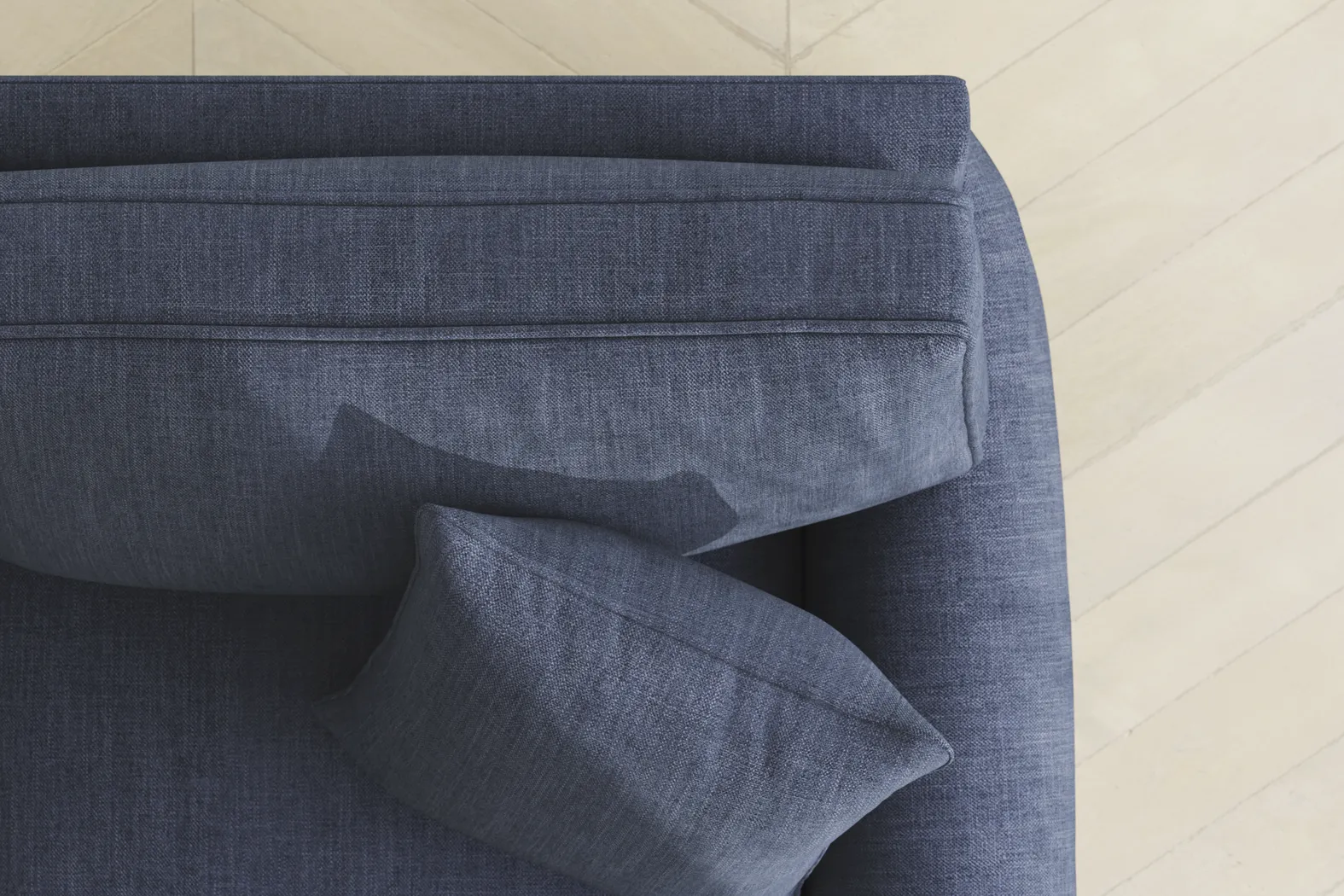 Bellingham Sapphire Textured Chenille Sleeper Loveseat - Image 12