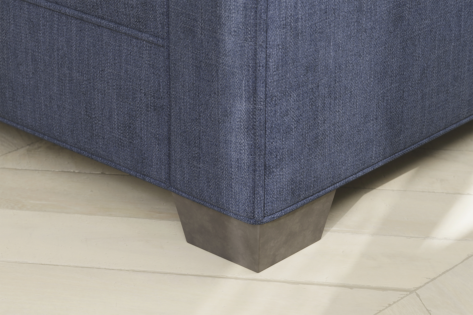 Bellingham Sapphire Textured Chenille 7 Pc Living Room w/ Gel Foam Sleeper Sofa - Thumbnail - Image 5