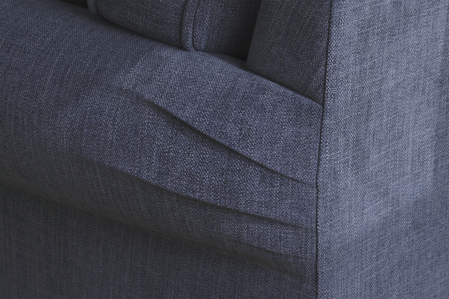 Bellingham Sapphire Textured Chenille 7 Pc Living Room w/ Gel Foam Sleeper Sofa - Thumbnail - Image 6