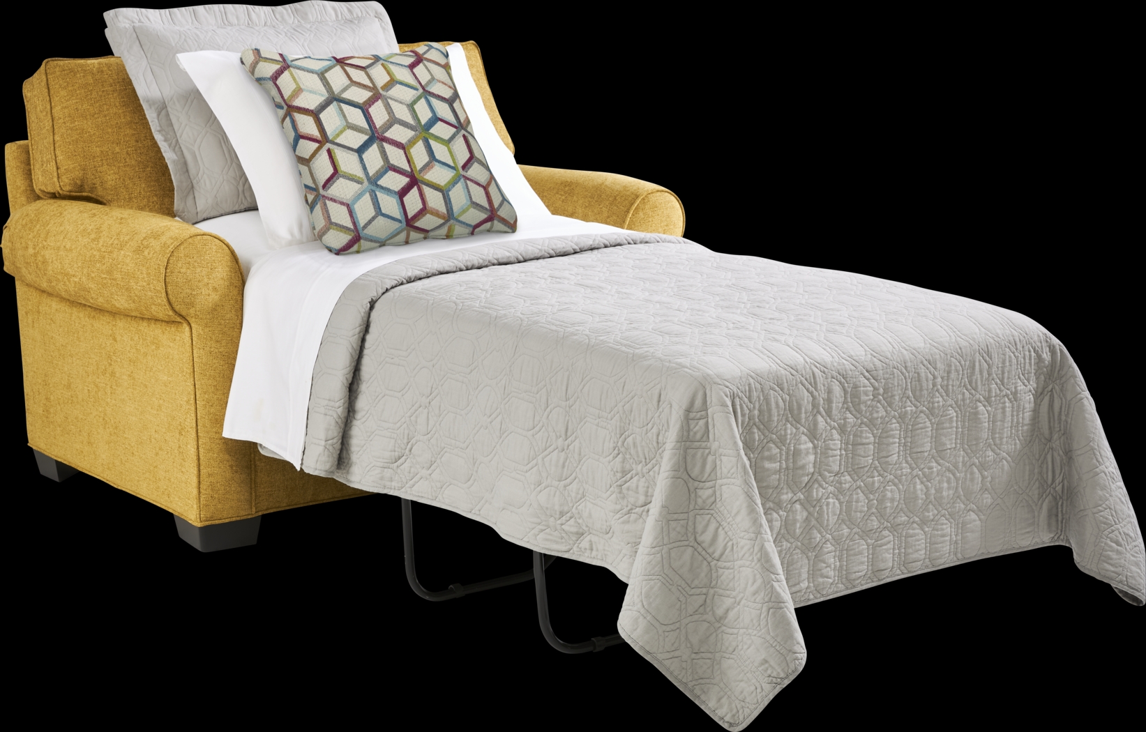 Bellingham Sunflower Textured Chenille Gel Foam Sleeper Chair - Thumbnail - Image 2