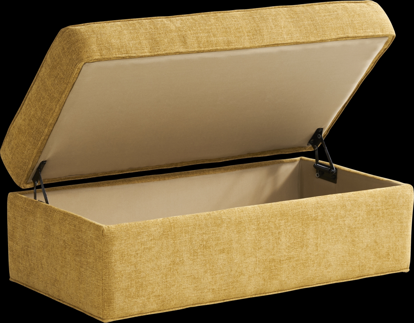 Bellingham Sunflower Chenille Storage Ottoman - Thumbnail - Image 3