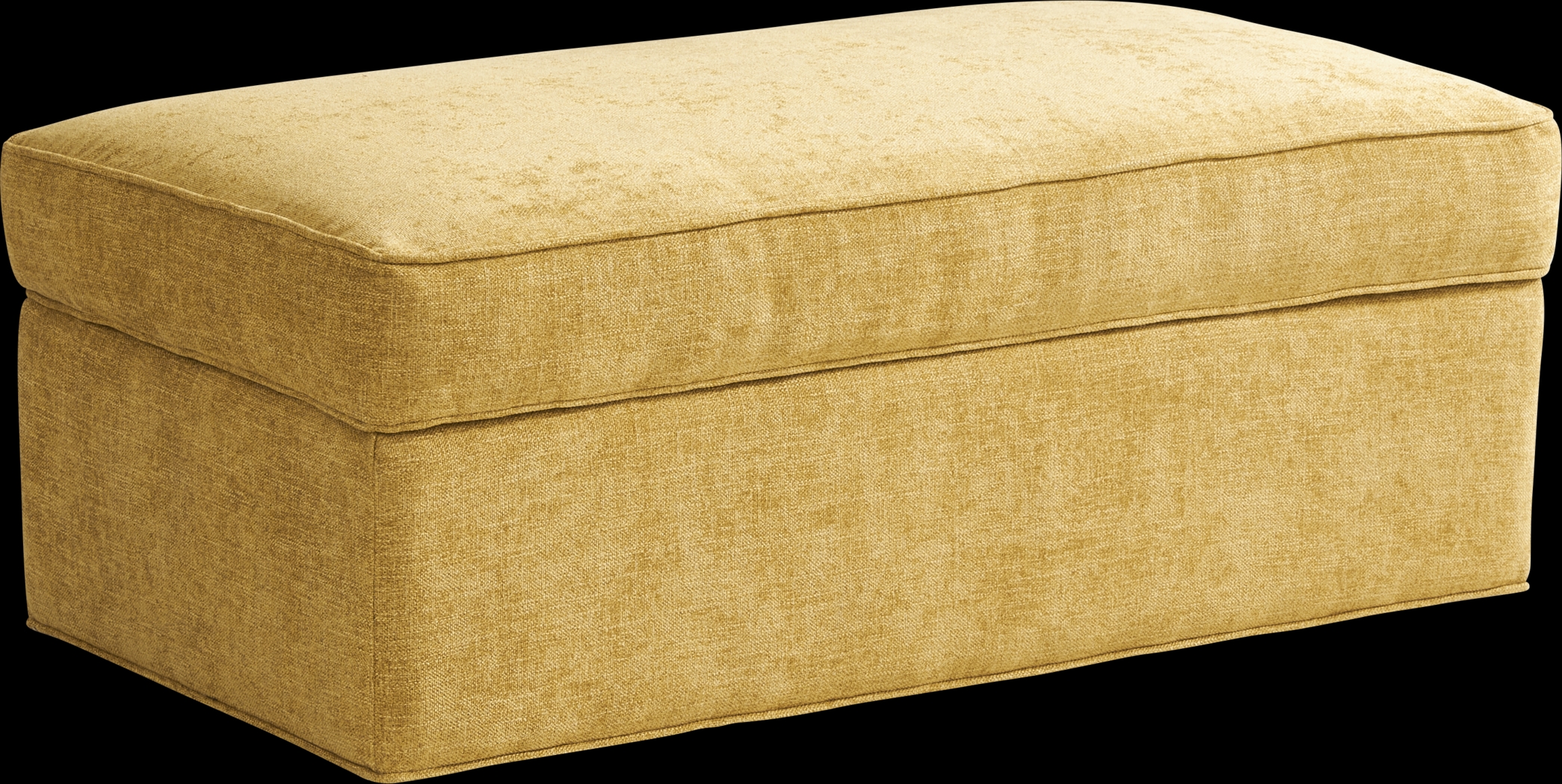 Bellingham Sunflower Chenille Storage Ottoman - Thumbnail - Image 1