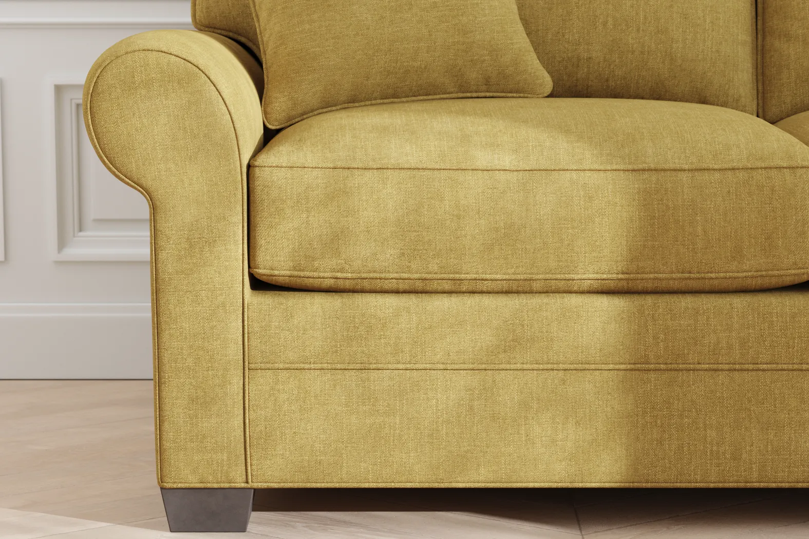 Bellingham Sunflower Textured Chenille Sleeper Loveseat - Image 8
