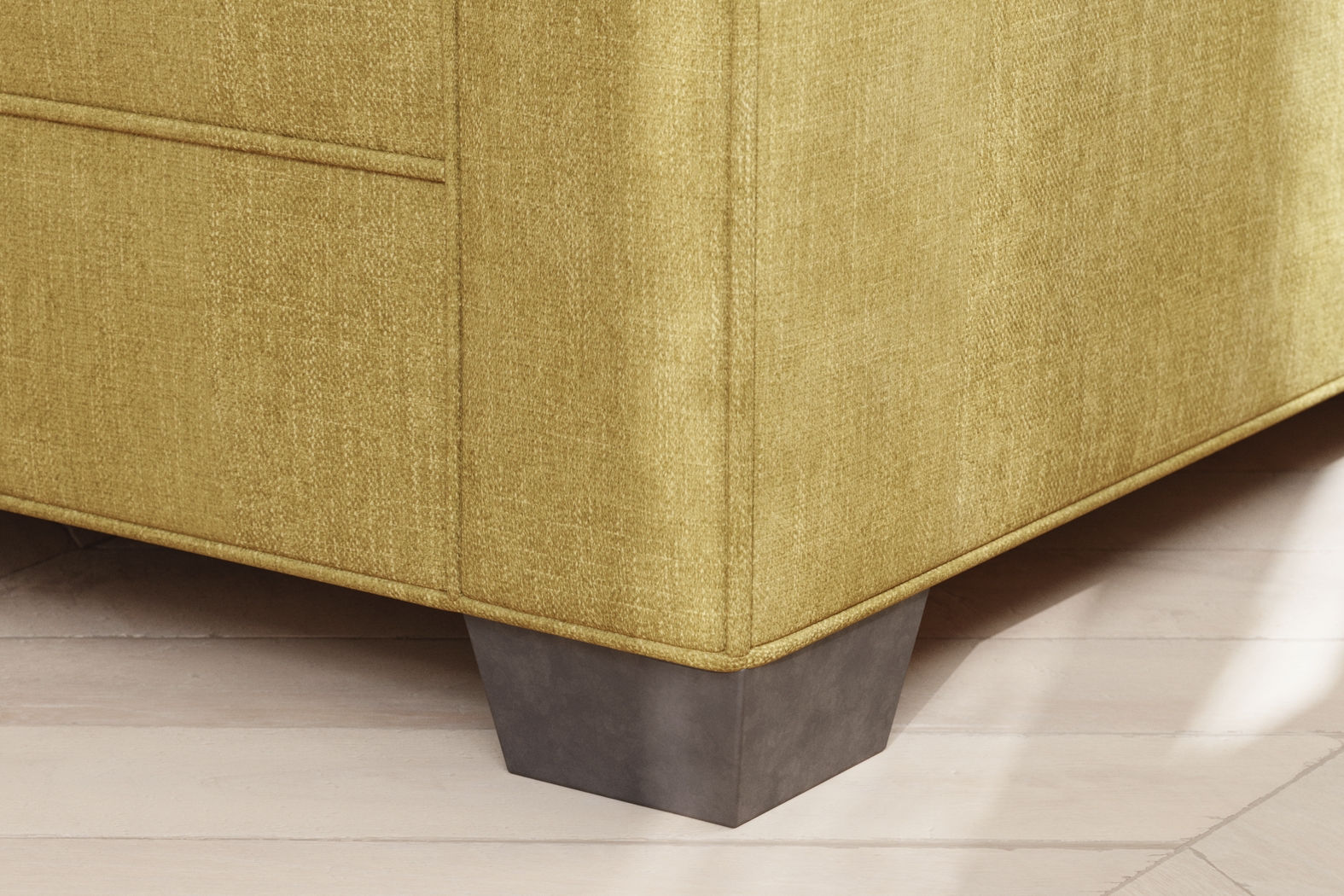 Bellingham Sunflower Textured Chenille Sleeper Loveseat - Thumbnail - Image 4