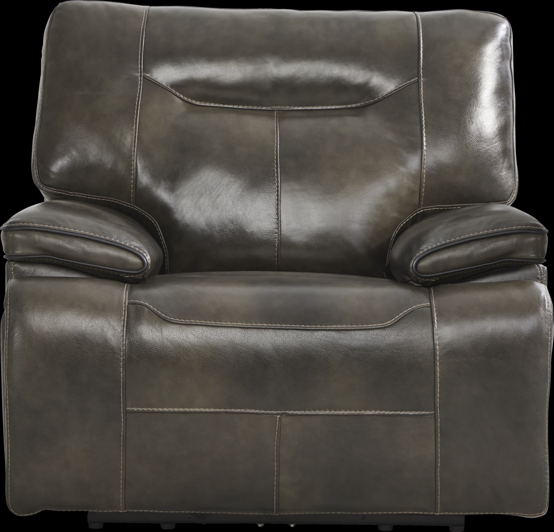 Cindy Crawford Home Bernsley Gray Leather 8 Pc Dual Power Reclining Living Room - Thumbnail - Image 12