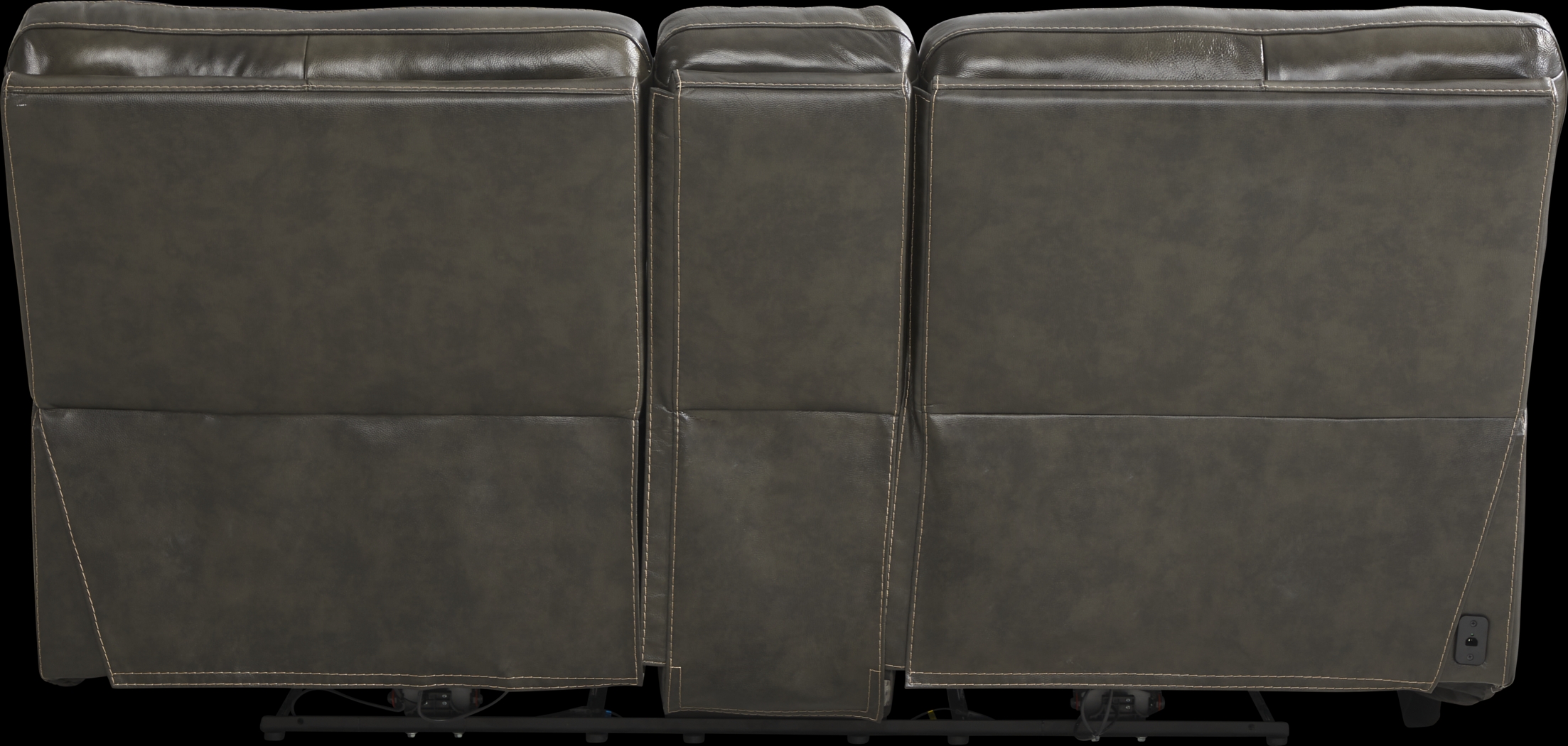 Cindy Crawford Home Bernsley Gray Leather 8 Pc Dual Power Reclining Living Room - Thumbnail - Image 7