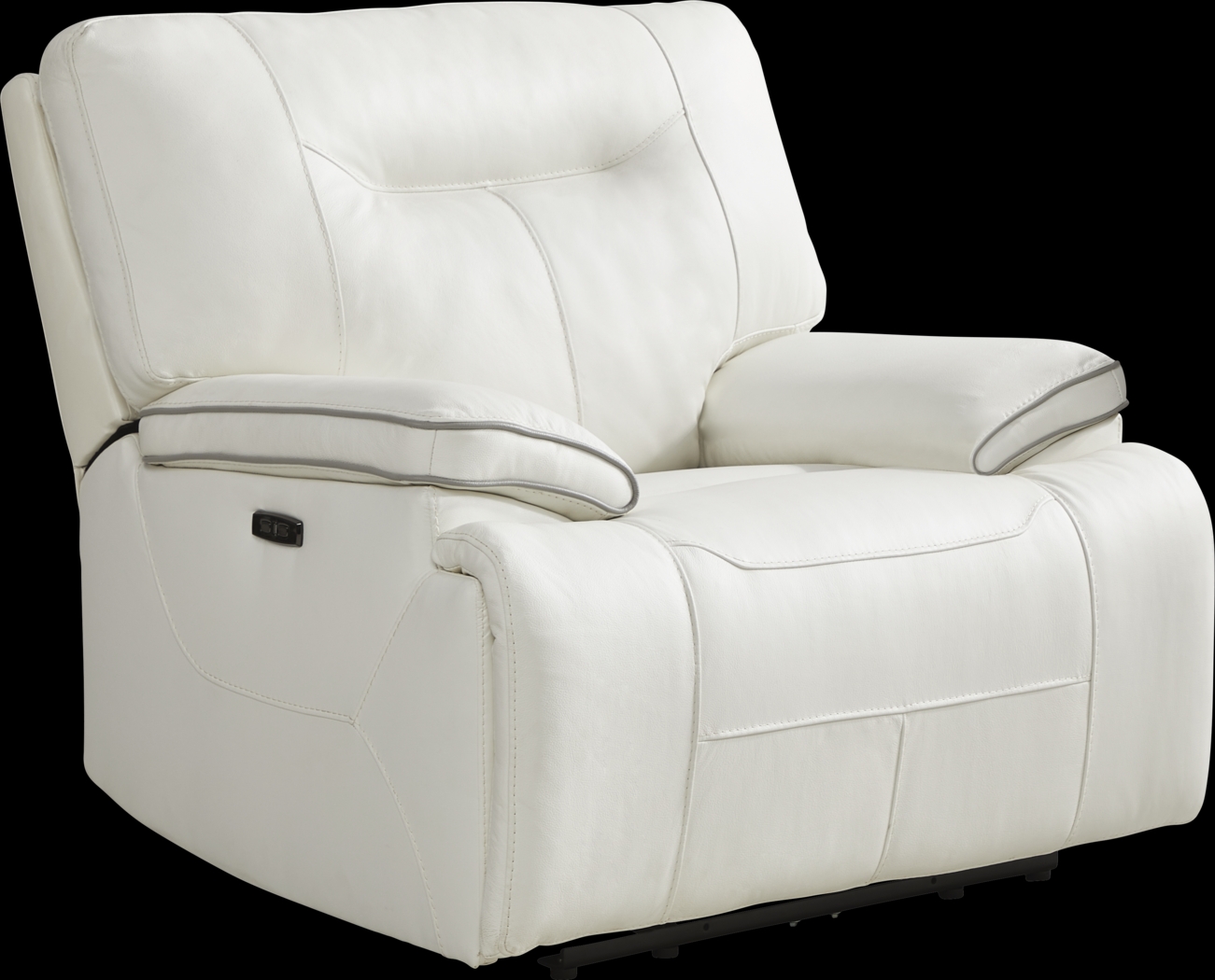 Cindy Crawford Home Bernsley White Leather 8 Pc Dual Power Reclining Living Room - Thumbnail - Image 11