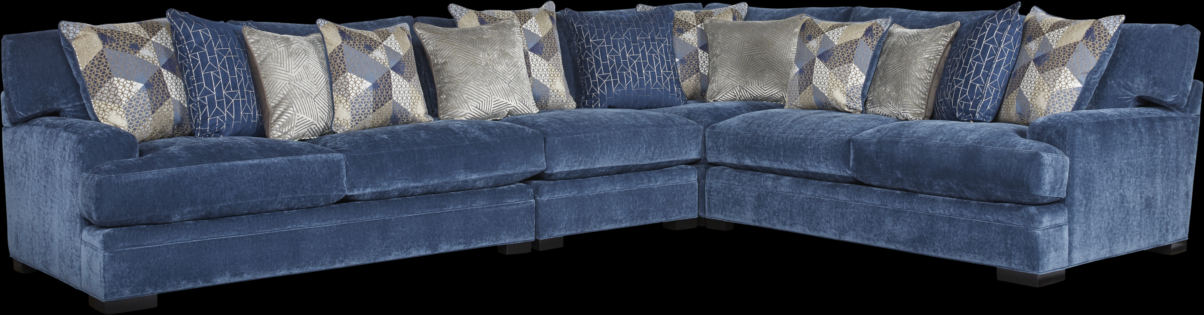 Cindy Crawford Home Beverlywood Navy 5 Pc Sectional Living Room - Thumbnail - Image 2