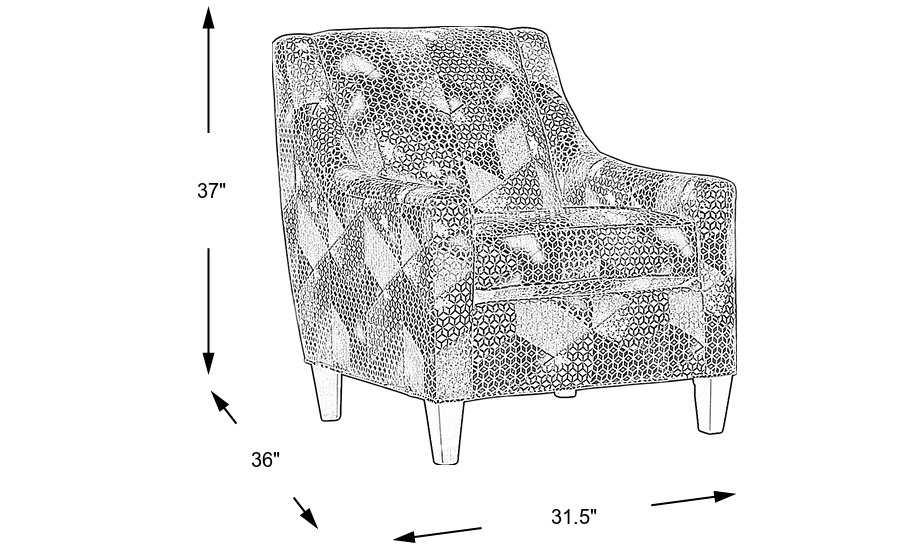Dimension Image. Please refer to the Dimension Tab on this page for dimension details.