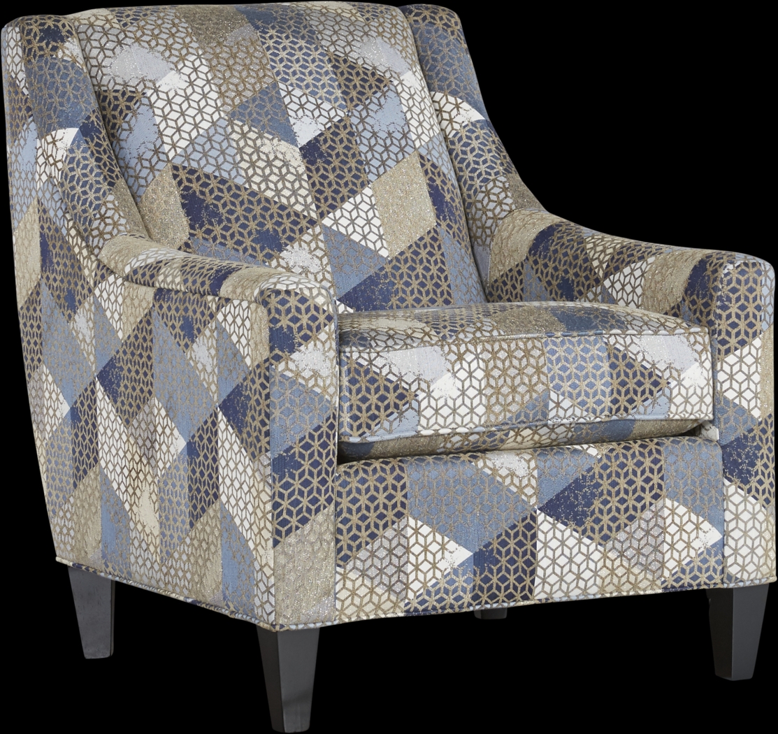 Cindy Crawford Home Beverlywood Navy Accent Chair - Thumbnail - Image 1
