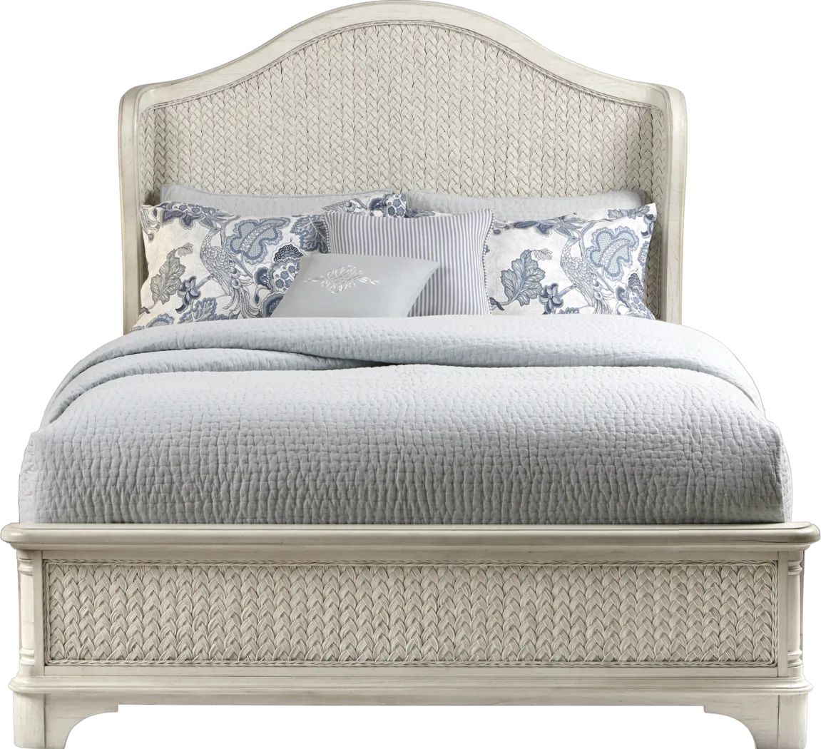 Cindy Crawford Home Bondi Beach Bisque 3 Pc Queen Wing Bed - Thumbnail - Image 1