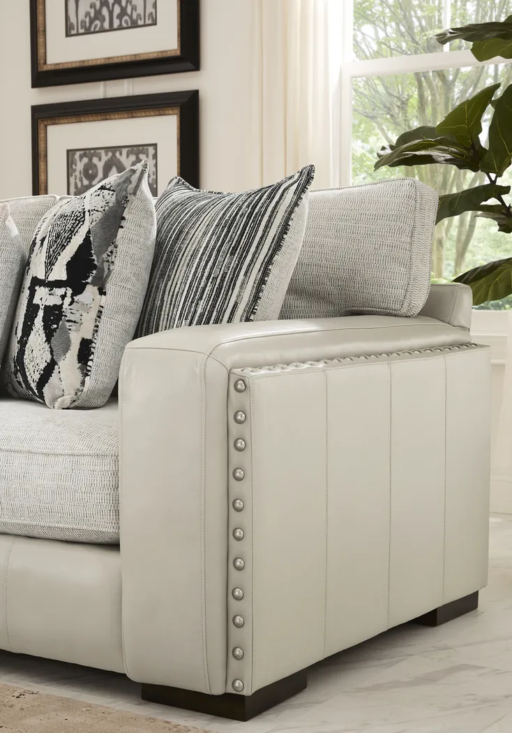 Cindy Crawford Home Broad Street Ivory 3 Pc Sectional - Thumbnail - Image 4