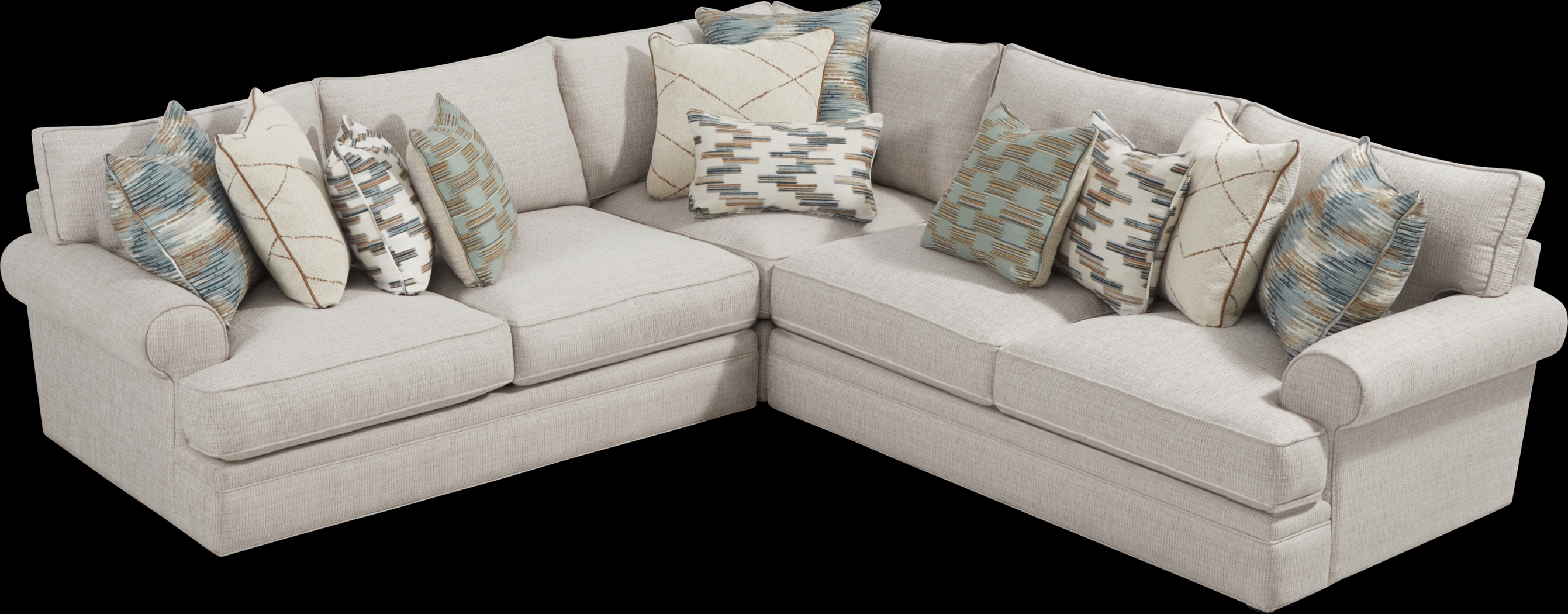 Cindy Crawford Home Brookview Heights Beige 6 Pc Sectional Living Room - Thumbnail - Image 3