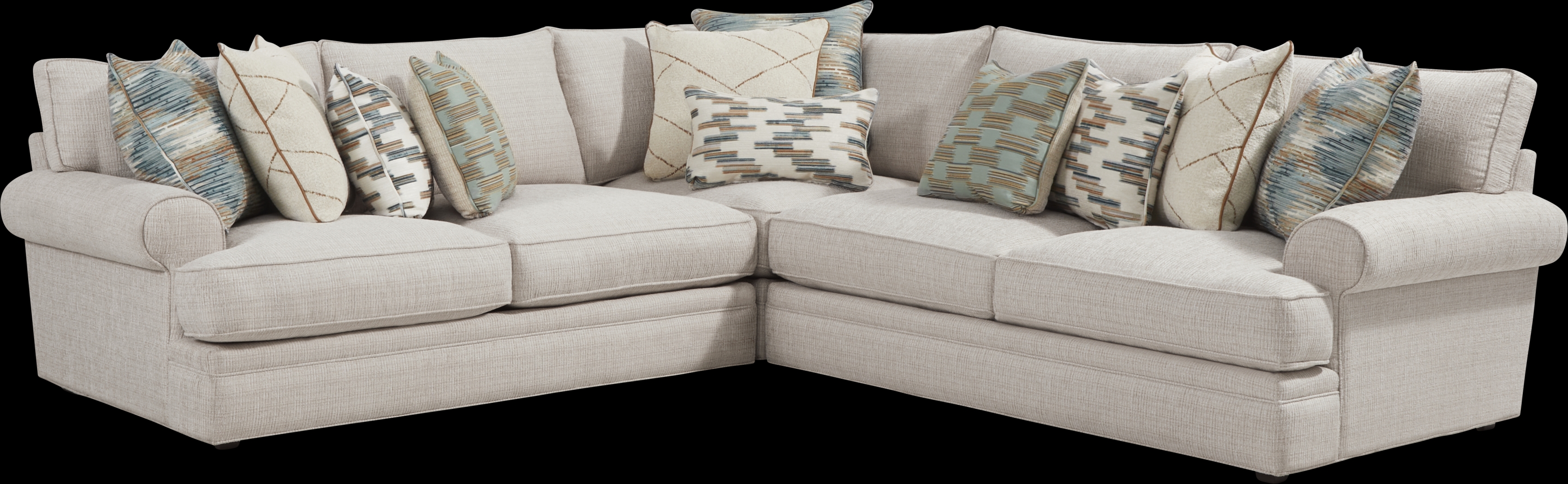 Cindy Crawford Home Brookview Heights Beige 6 Pc Sectional Living Room - Thumbnail - Image 2