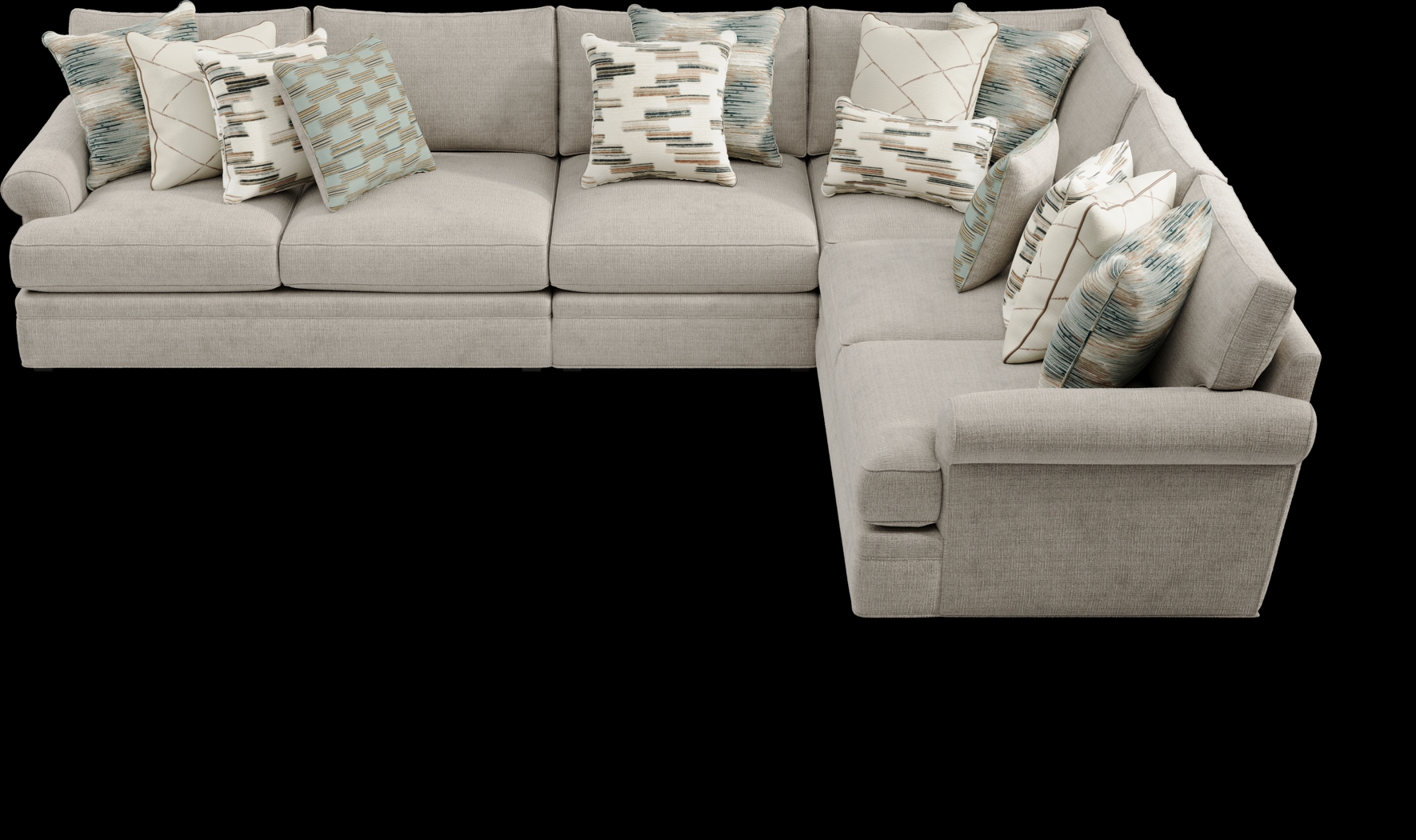 Cindy Crawford Home Brookview Heights Beige 7 Pc Sectional Living Room - Thumbnail - Image 3