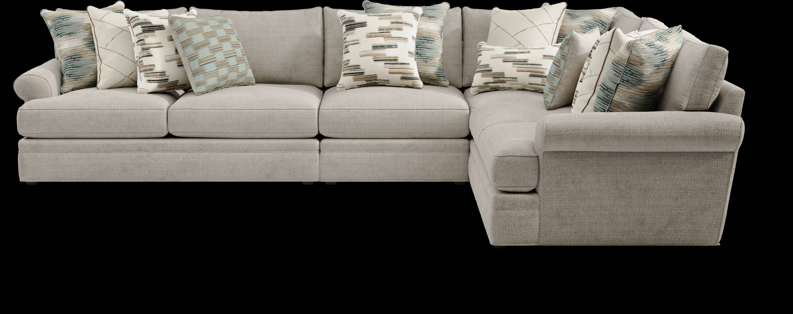 Cindy Crawford Home Brookview Heights Beige 7 Pc Sectional Living Room - Thumbnail - Image 4