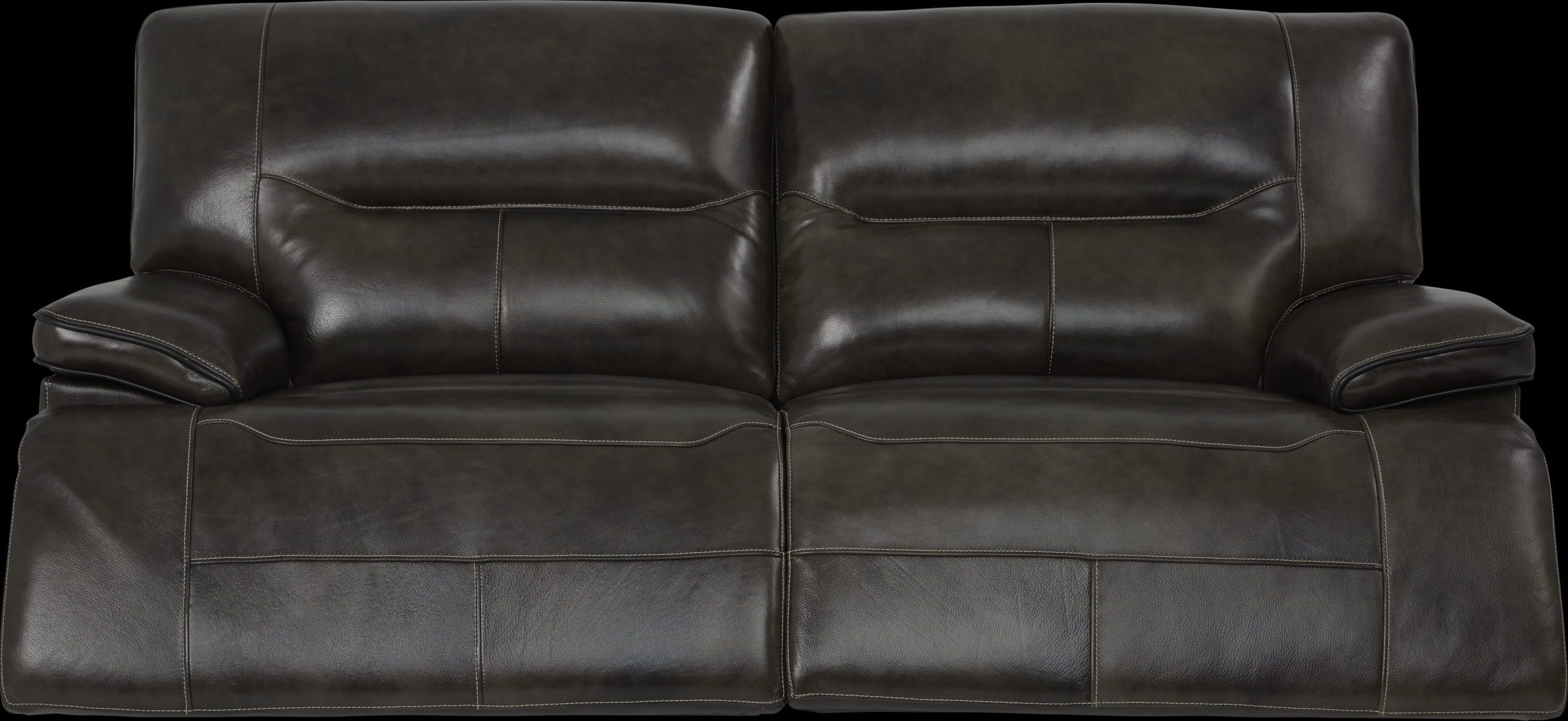 Cindy Crawford Home Caletta Gray Leather Power Reclining Sofa - Thumbnail - Image 4