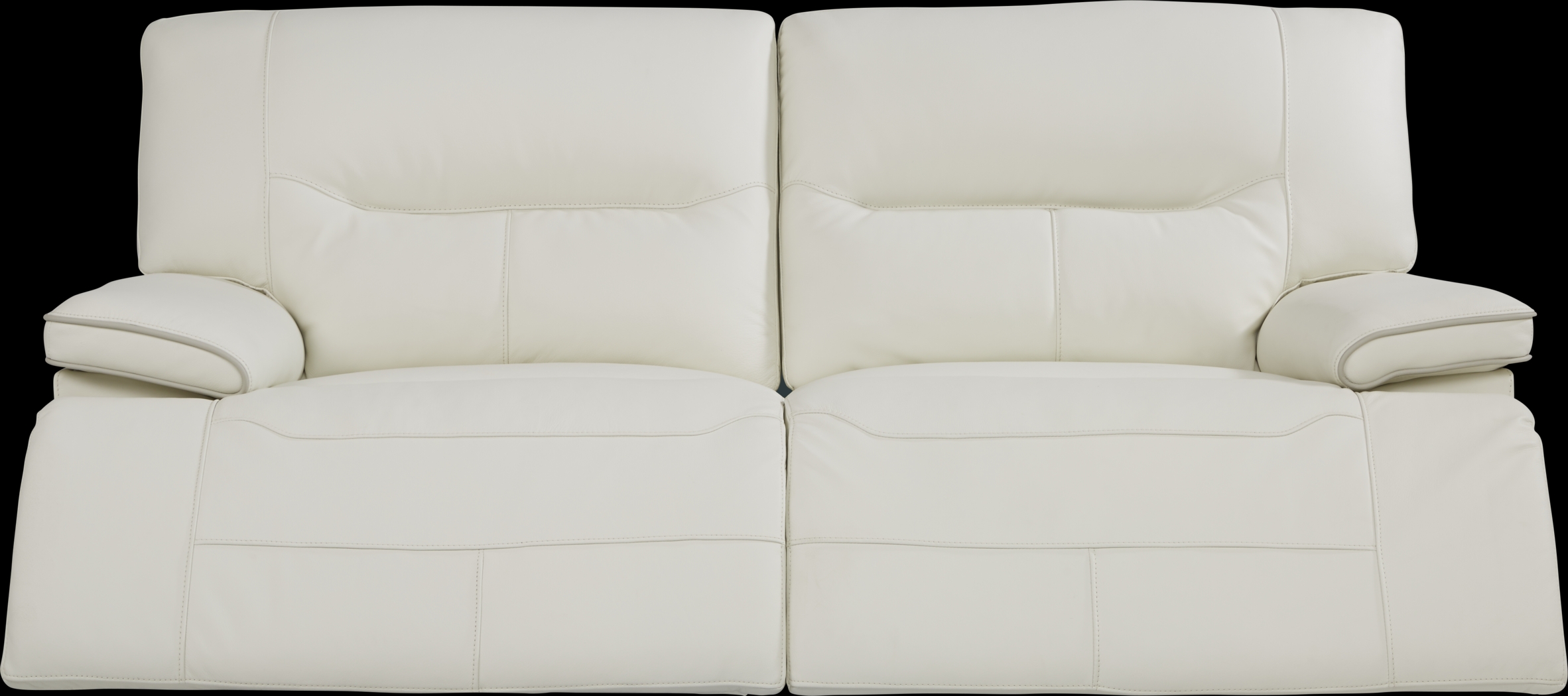 Cindy Crawford Home Caletta Off-White Leather Power Reclining Sofa - Thumbnail - Image 4