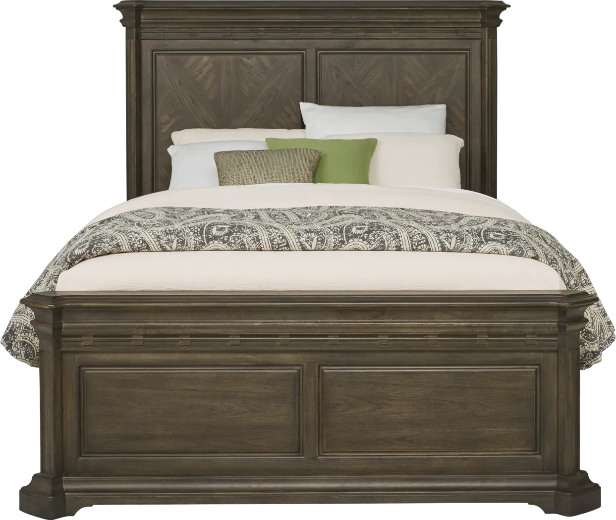 Cindy Crawford Home Calle Vista Brown 3 Pc Queen Panel Bed - Thumbnail - Image 1
