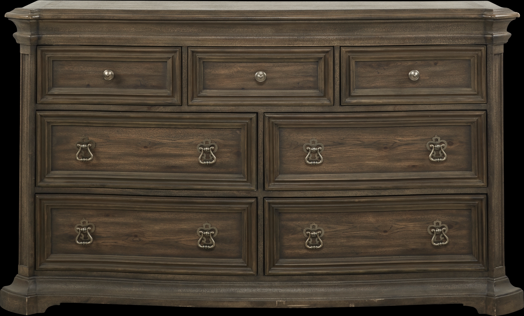 Cindy Crawford Calle Vista 7 Pc Brown Dark Wood Queen Bedroom Set