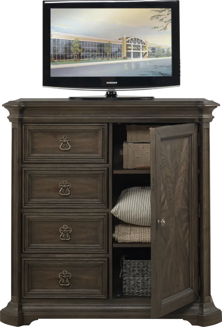 Cindy Crawford Home Calle Vista Brown Media Chest - Thumbnail - Image 2