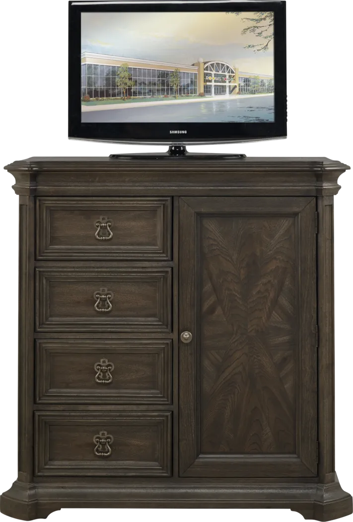 Cindy Crawford Home Calle Vista Brown Media Chest - Thumbnail - Image 1